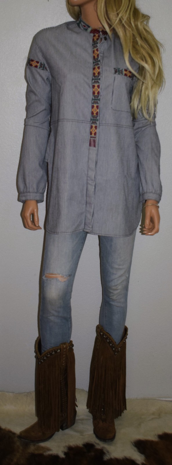 DOUBLE D RANCH Riersons Revival Embroidered Top X Large