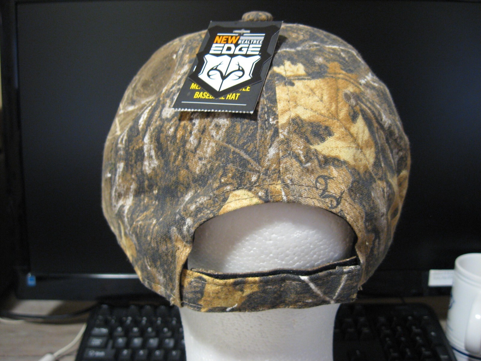 Realtree Edge Adjustable Cap / 6 Panel Solid Plane Jane Camo Hat No Logo OSFM