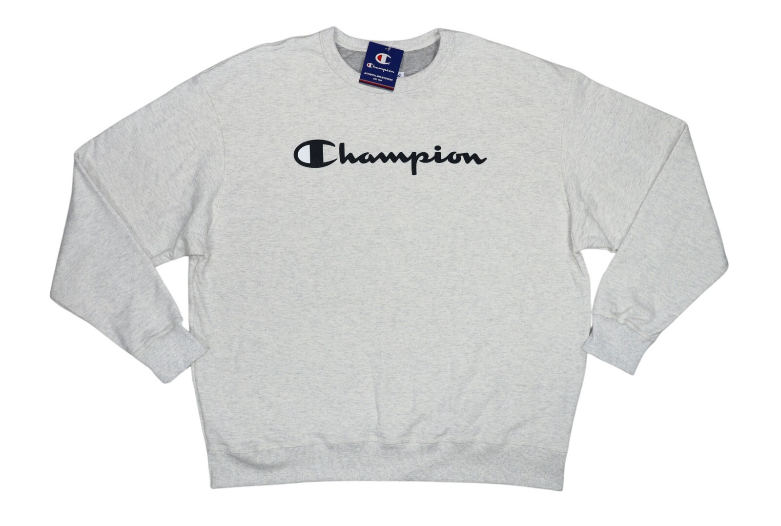 Champion Powerblend Logo Crew Neck Pullover Men’s Sweatshirt XXL NWT Grey