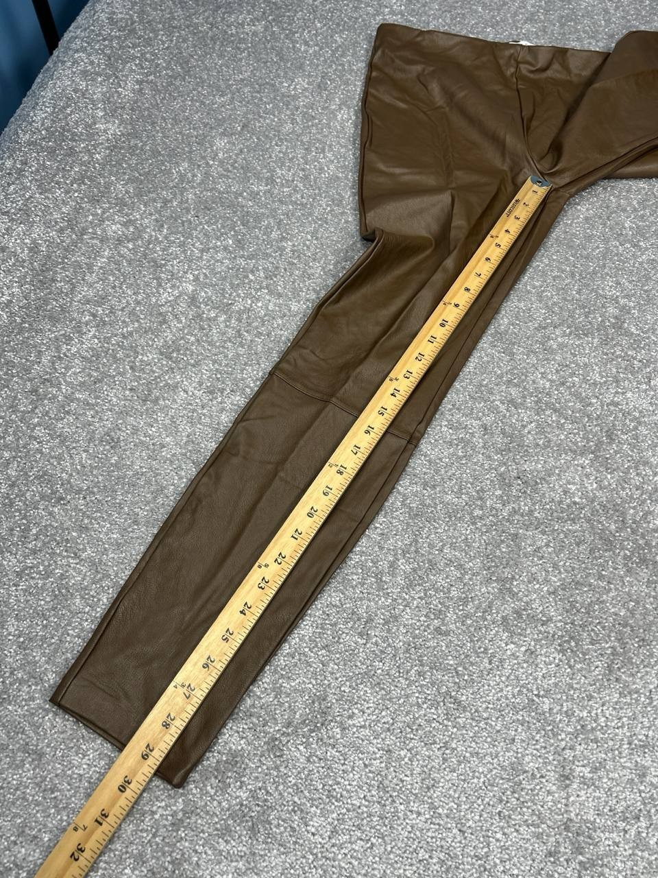 Good American Faux Leather Legging Pants Womens 4 Brown High Rise Skinny Leg New