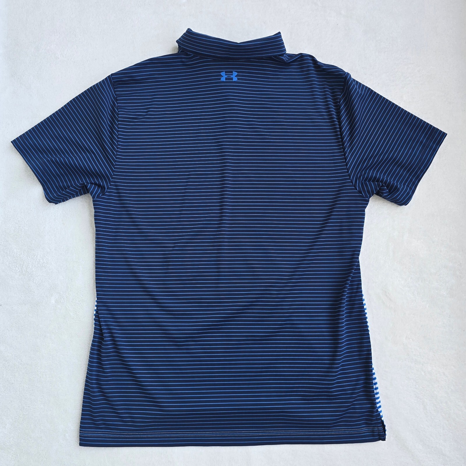 Under Armour Playoff Striped Golf Polo Shirt Men’s Large EUC