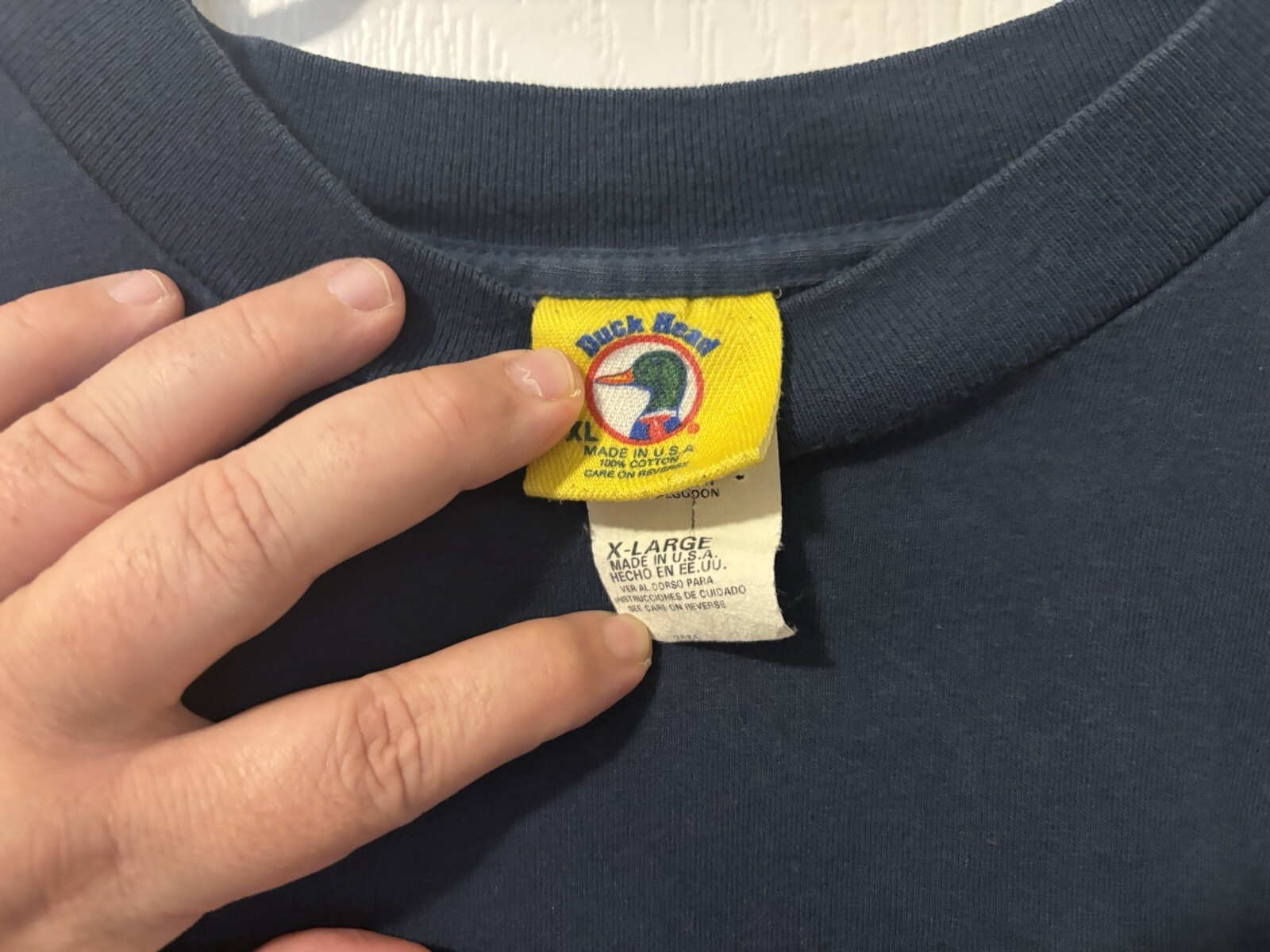Duck Head Crewneck Sweatshirt Large Men’s Blue 100% Cotton Made In USA Sweater