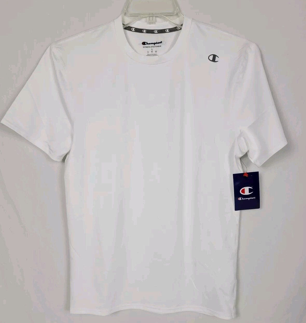 Champion Teamwear Authentic Athleticwear White T Shirt Compression Men’s Size L