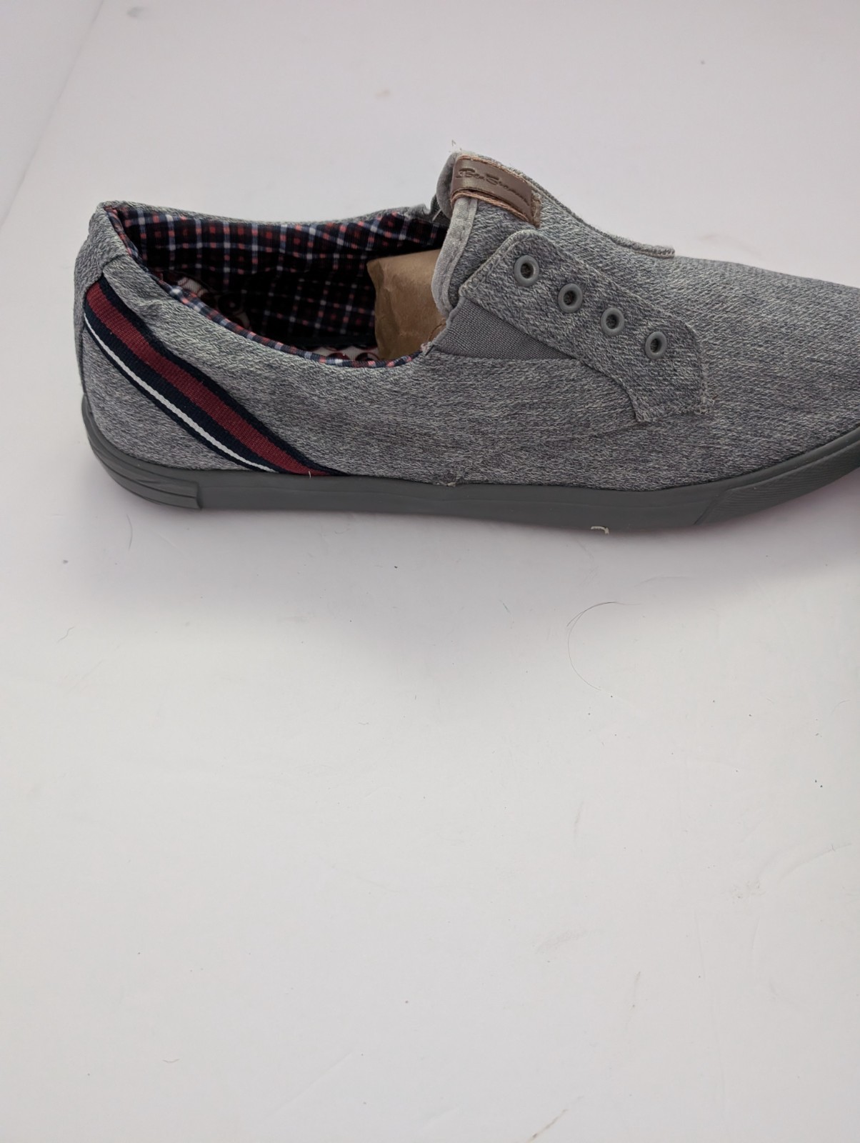 Mens Ben Sherman Gray Canvas Shoes Size 12