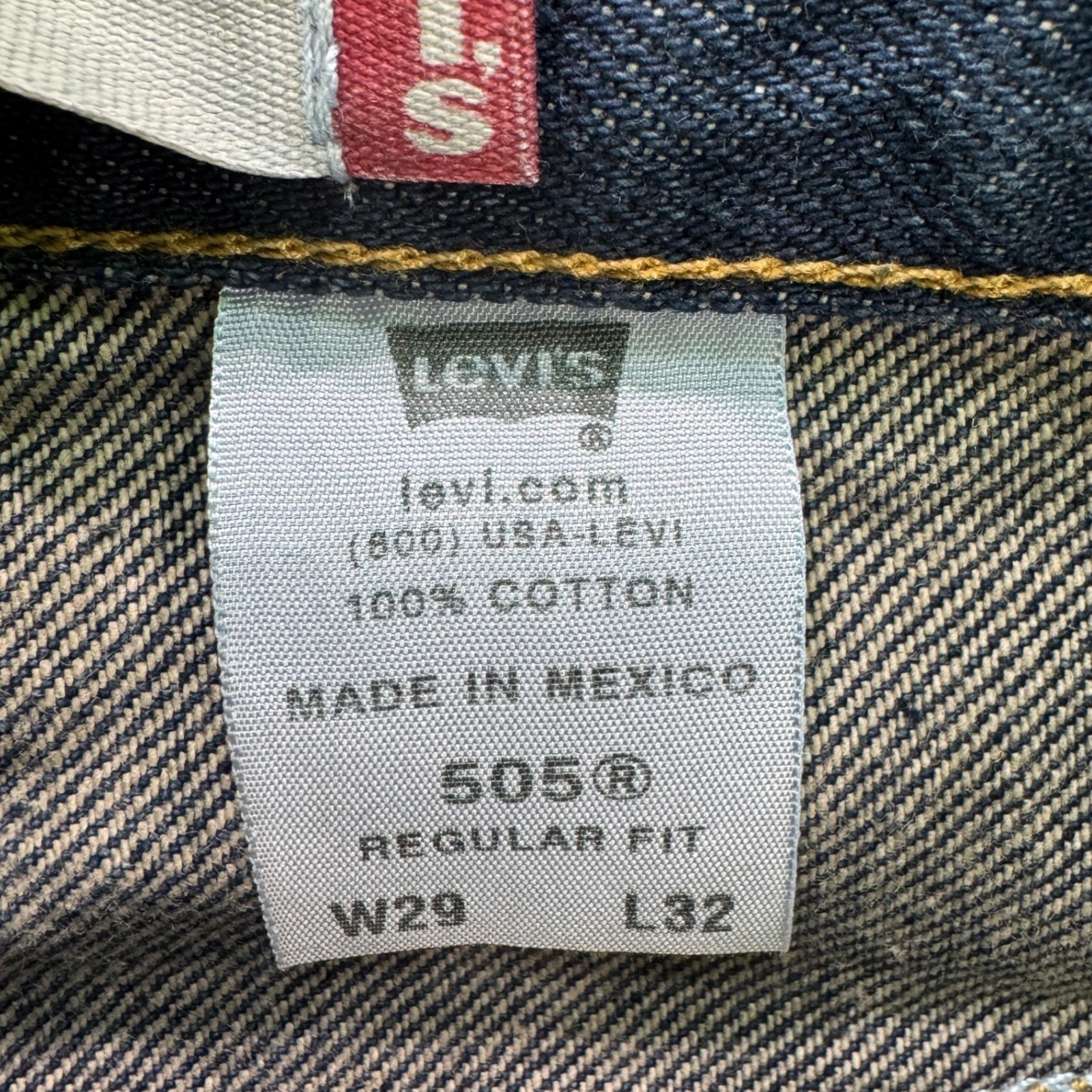 NWT Vintage Deadstock Y2K Levi’s 505 Regular Fit Jeans Mens 29×32 Dark Wash