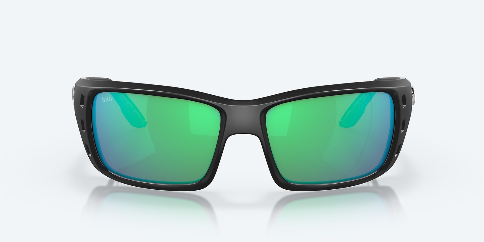 Costa Del Mar Permit Matte Black/Green Mirror 580G Polarized 63 mm Sunglasses