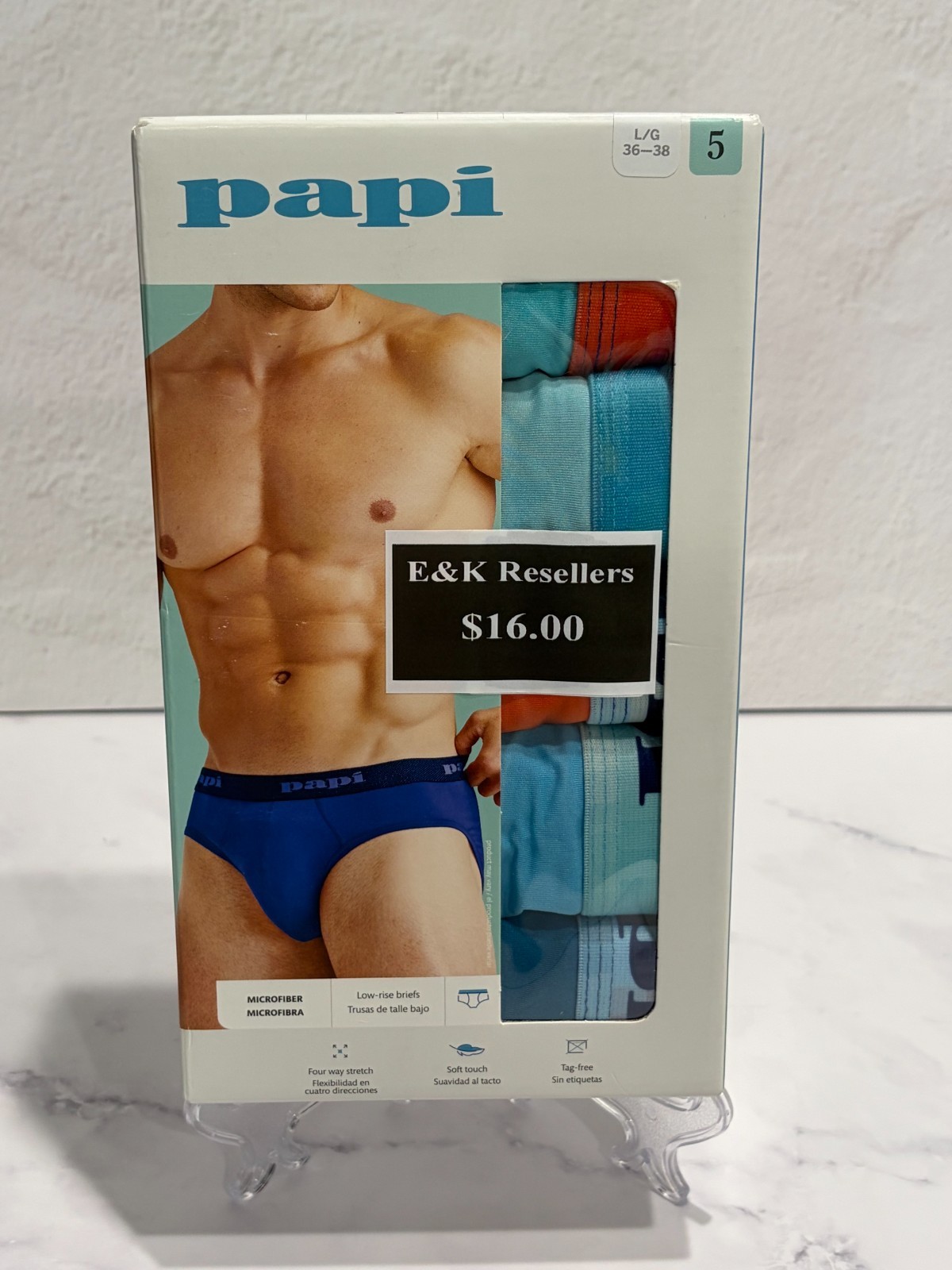 Papi Multicolor Low Rise Briefs 5 Pack Size L