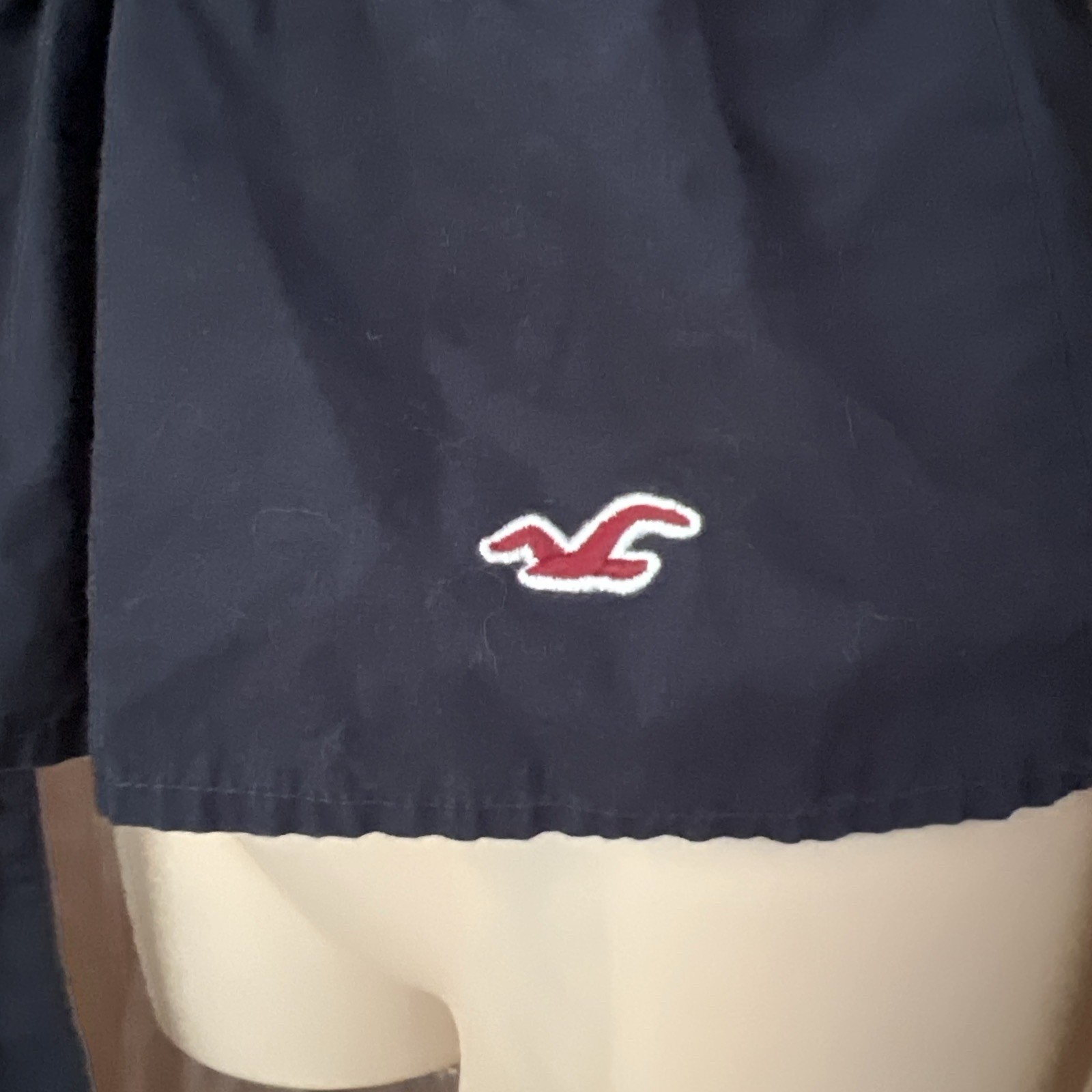 Hollister VTG Y2K 100% Cotton Navy Stretch Crochet Front Tube Top Sz S Vintage