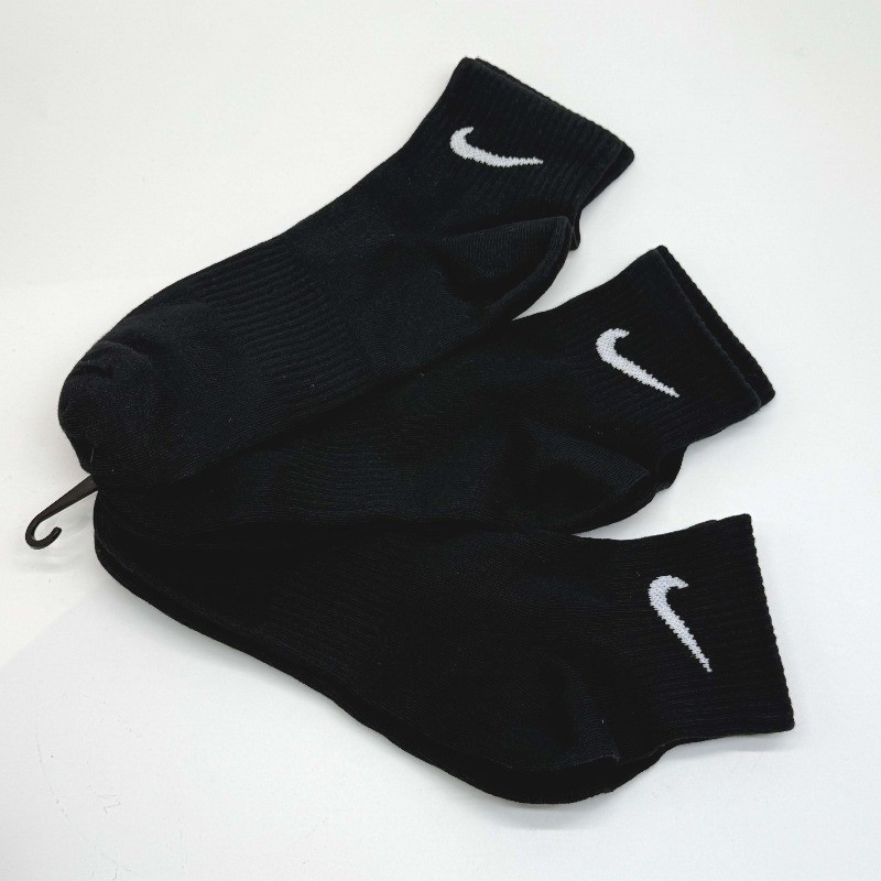 3Pair Black Nike Low-Cut Ankle Socks Size L CHAUSSETTES DE SPORT