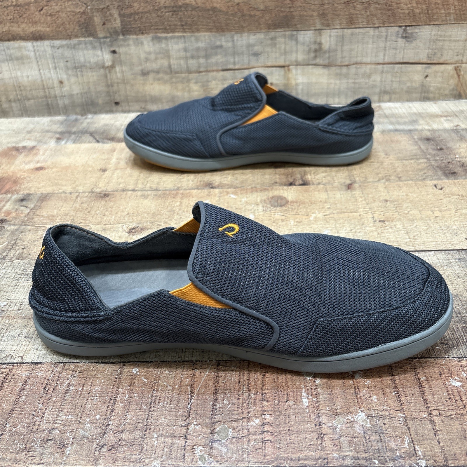 Olukai Nohea Mesh Mens Gray Slip On Comfort Shoes Size 12 M