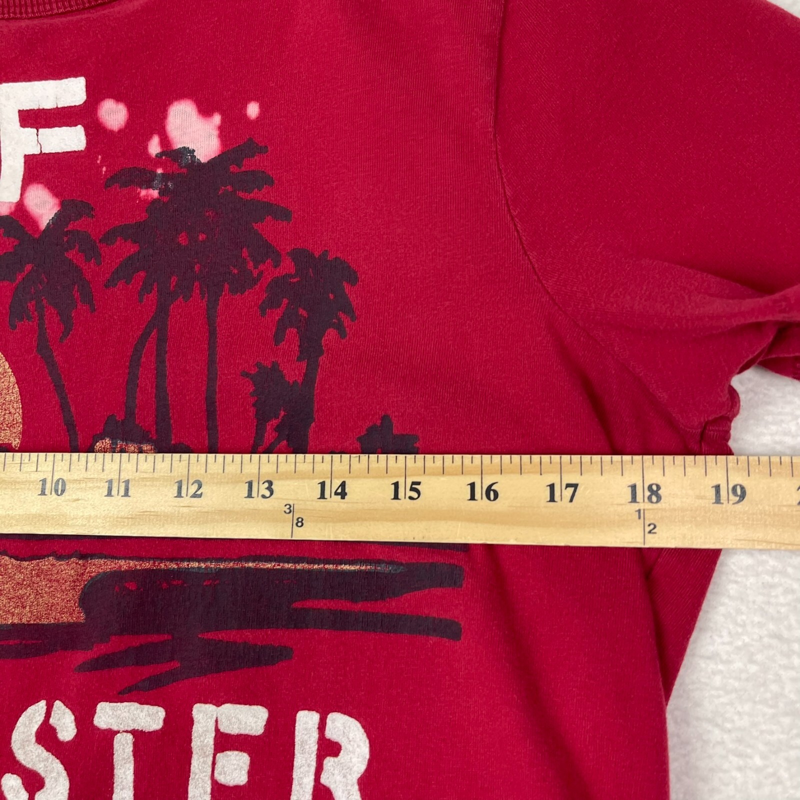 Hollister Surf T Shirt Men’s Medium Short Sleeve Crewneck Red