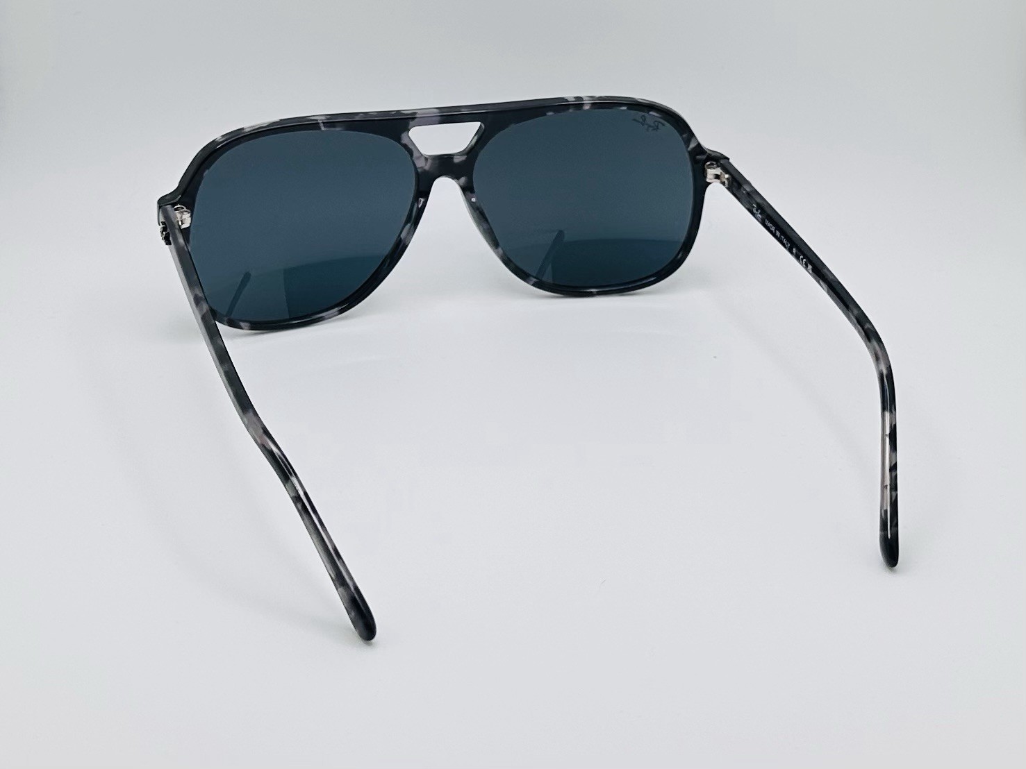 Ray-Ban RB2198 Bill 60mm Pilot Oversized Sunglasses Gray Havana Frame Gray Lens