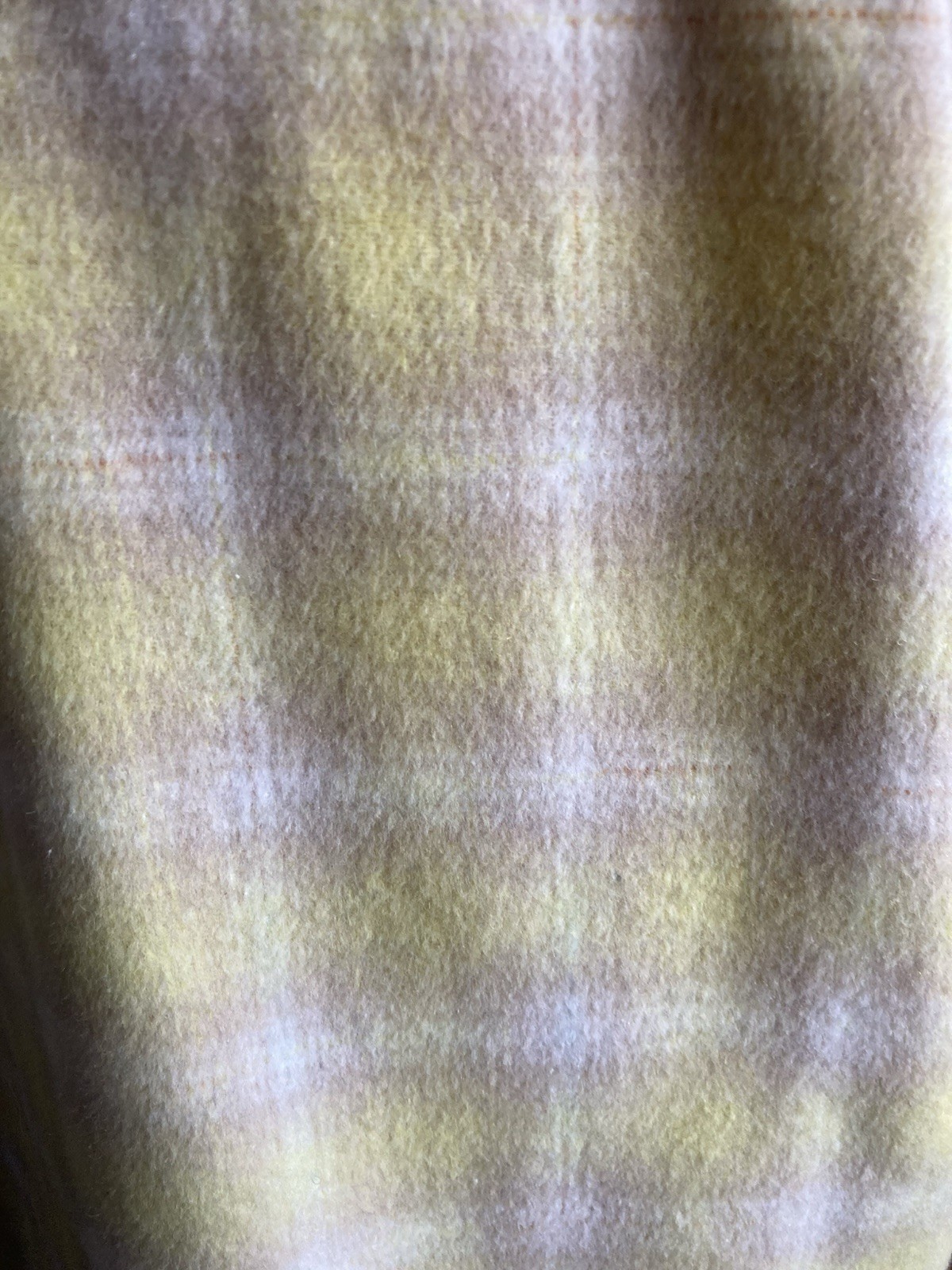 AllSaints Mens Flannel Shirt Shacket Plaid Winter Yellow Beige Pockets Size M