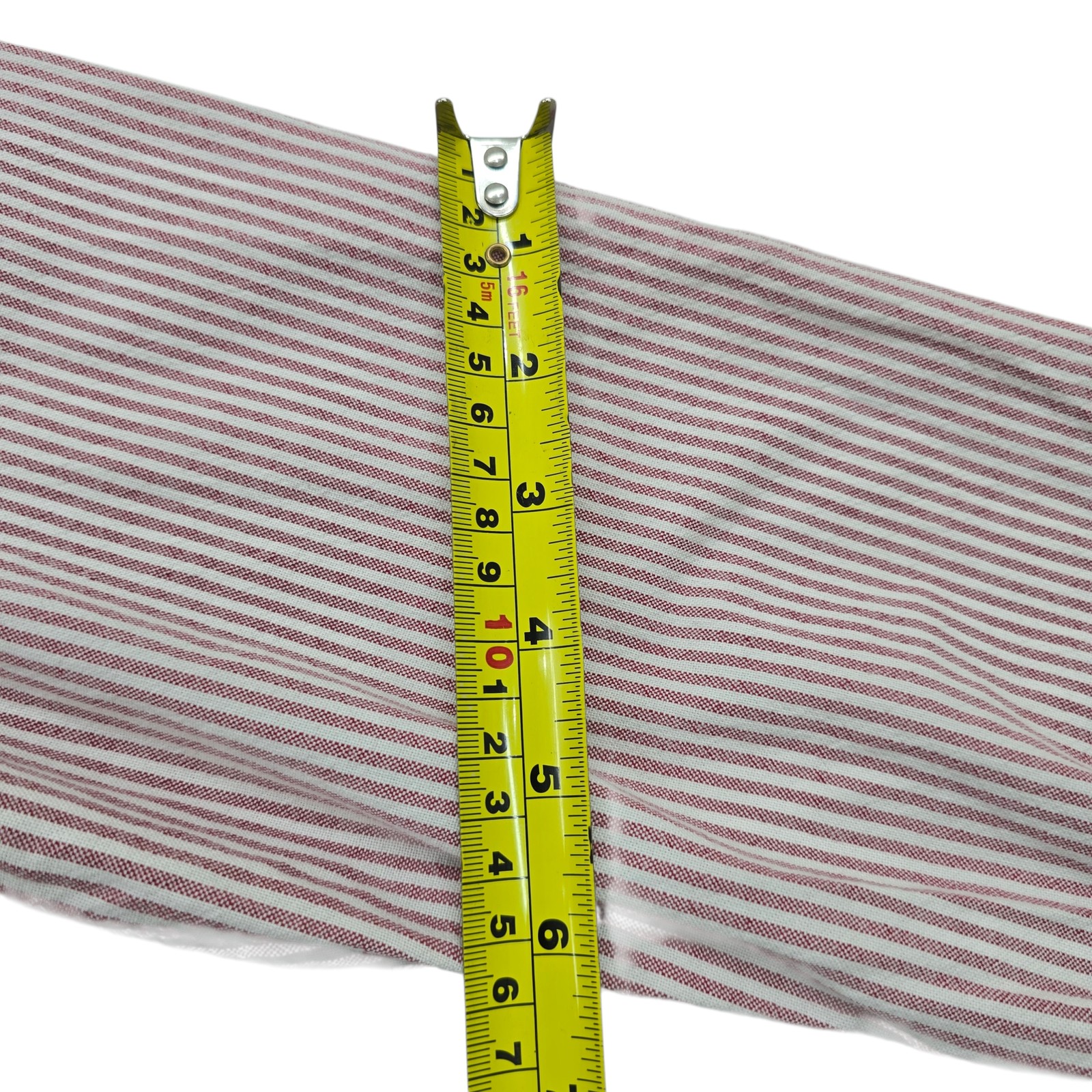 Tommy Hilfiger Mens Red/White/Blue Striped Slim Fit Shirt Size S – Casual