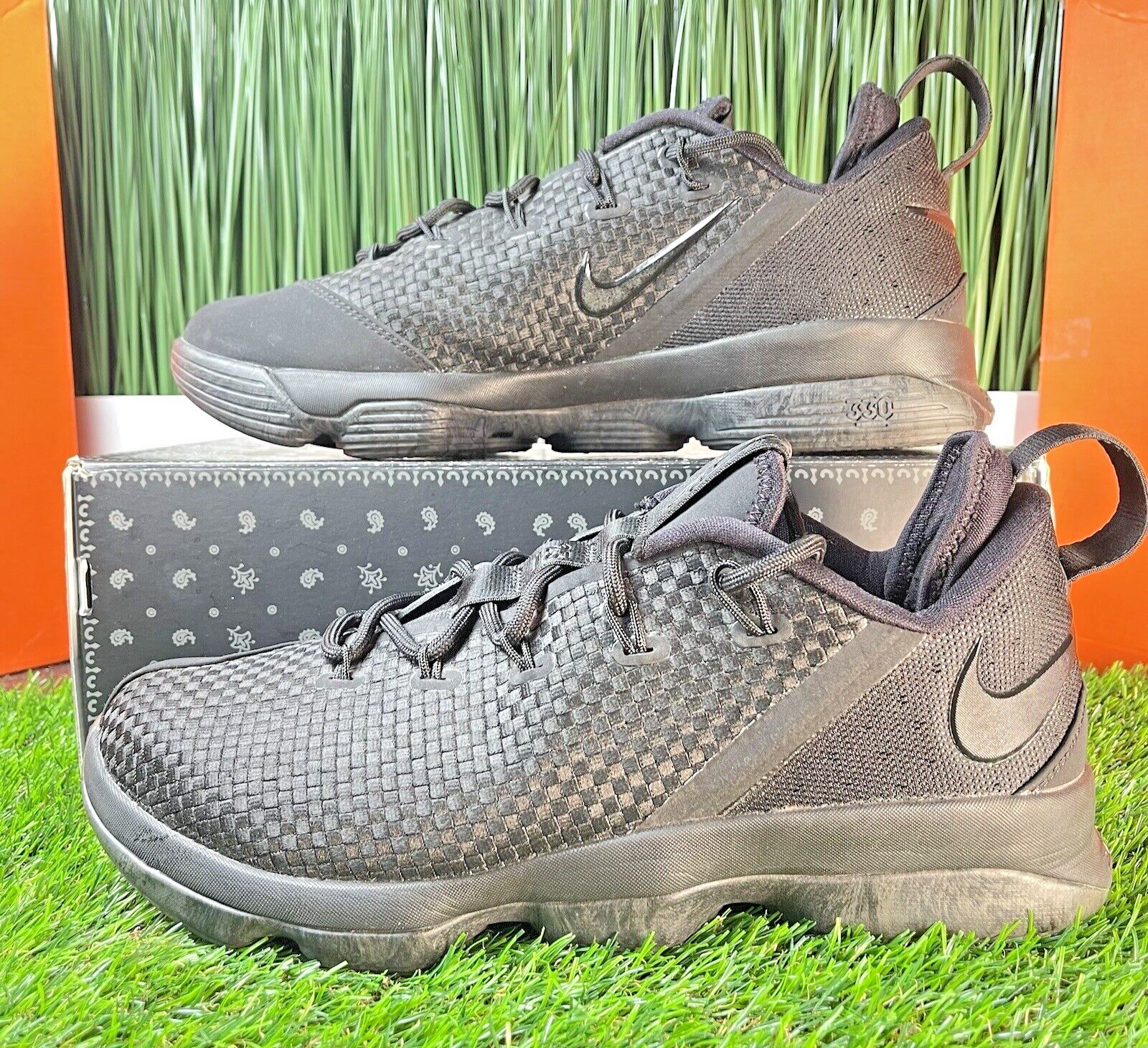 Nike Lebron 14 NBY Triple Black Mens Basketball Shoes 878636-002 Size 10