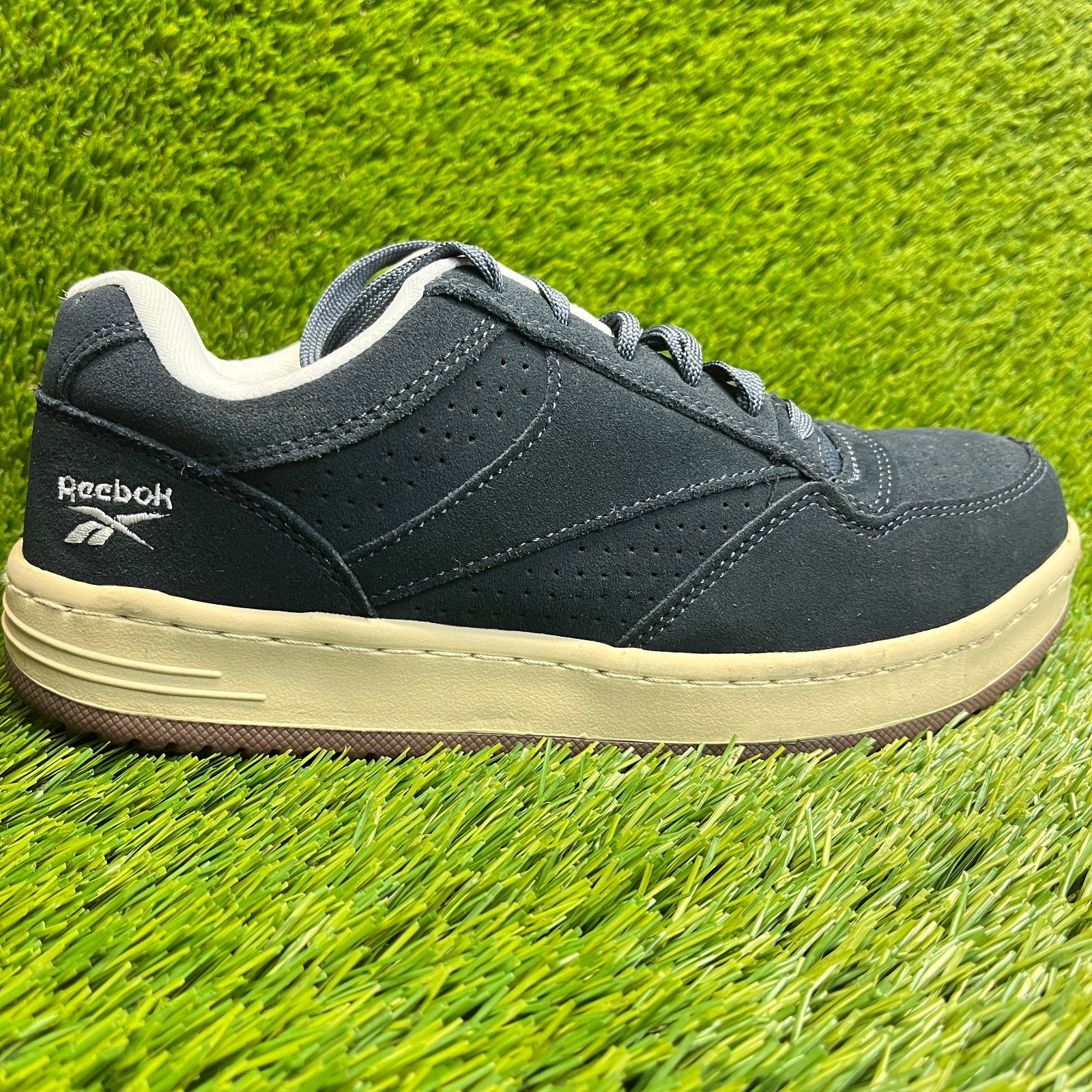Reebok Soyay Mens Size 8 Womens 10 Navy White Composite Toe Safety Work Shoes