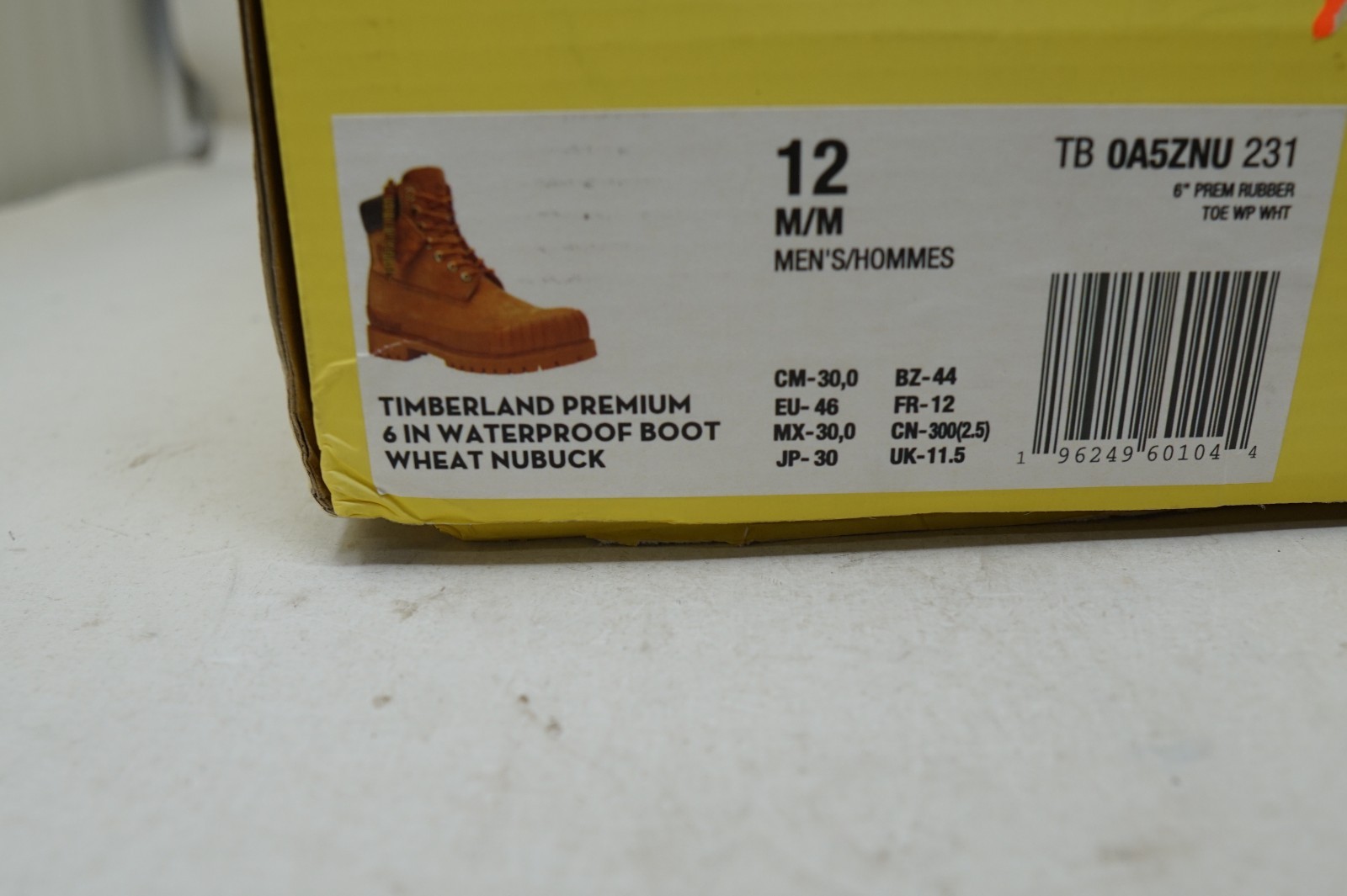 Men’s Timberland X Bee Line 6-Inch Premium Boot TB0A5ZNU 231 Wheat Size 12
