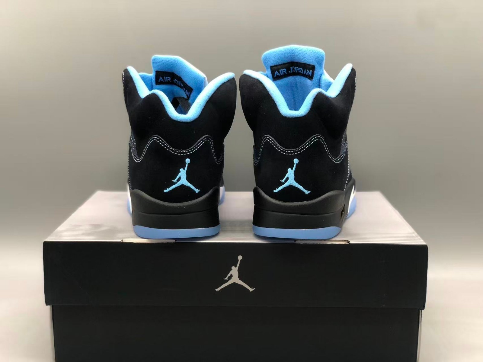 Jordan 5 Black University Blue” Men’s Basketball Shoes High Top