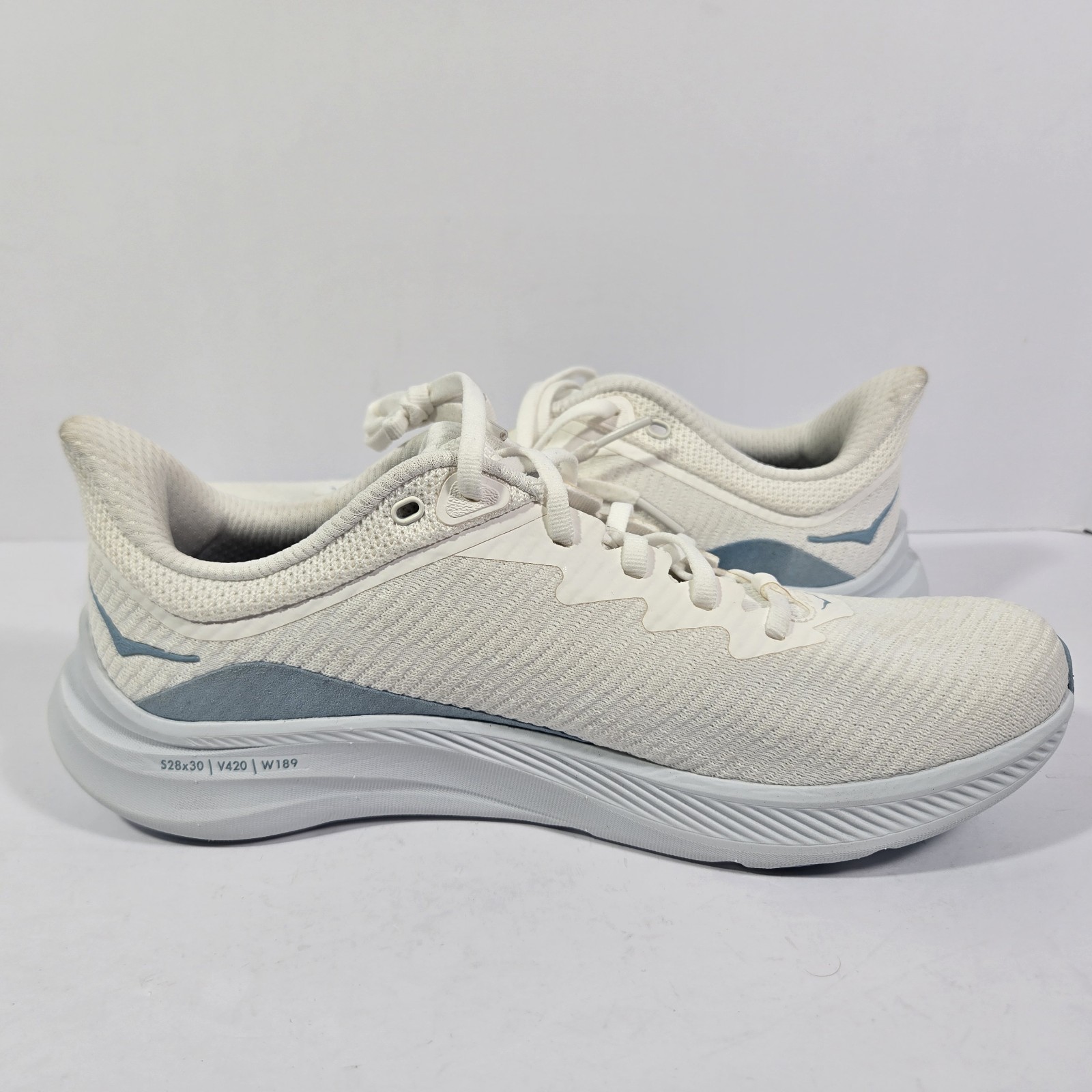 Hoka Solimar Womens 9.5B White Wistful Indigo Running Shoes 1123075 WTND