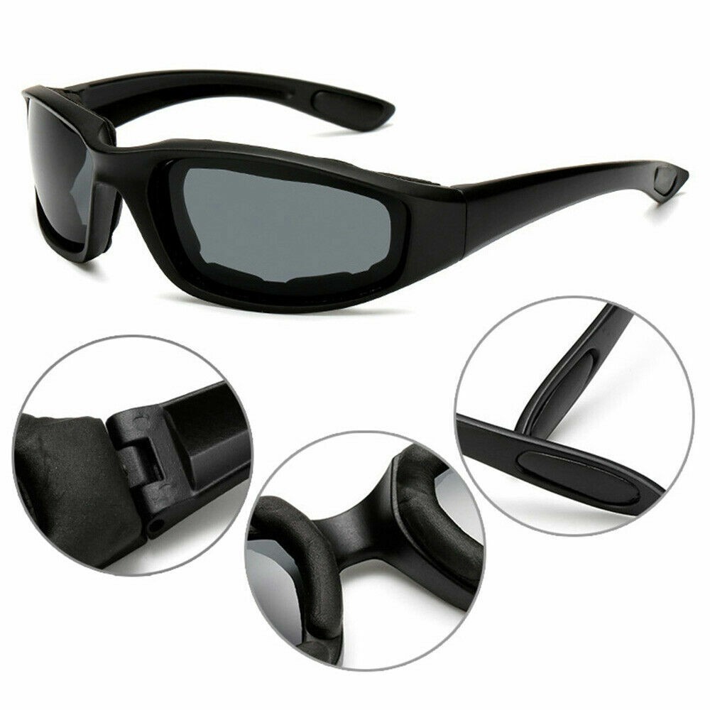 3Pcs Grey Motorcycle Riding Glasses, for Cycling, Fishing & Outdoor Sports NEW