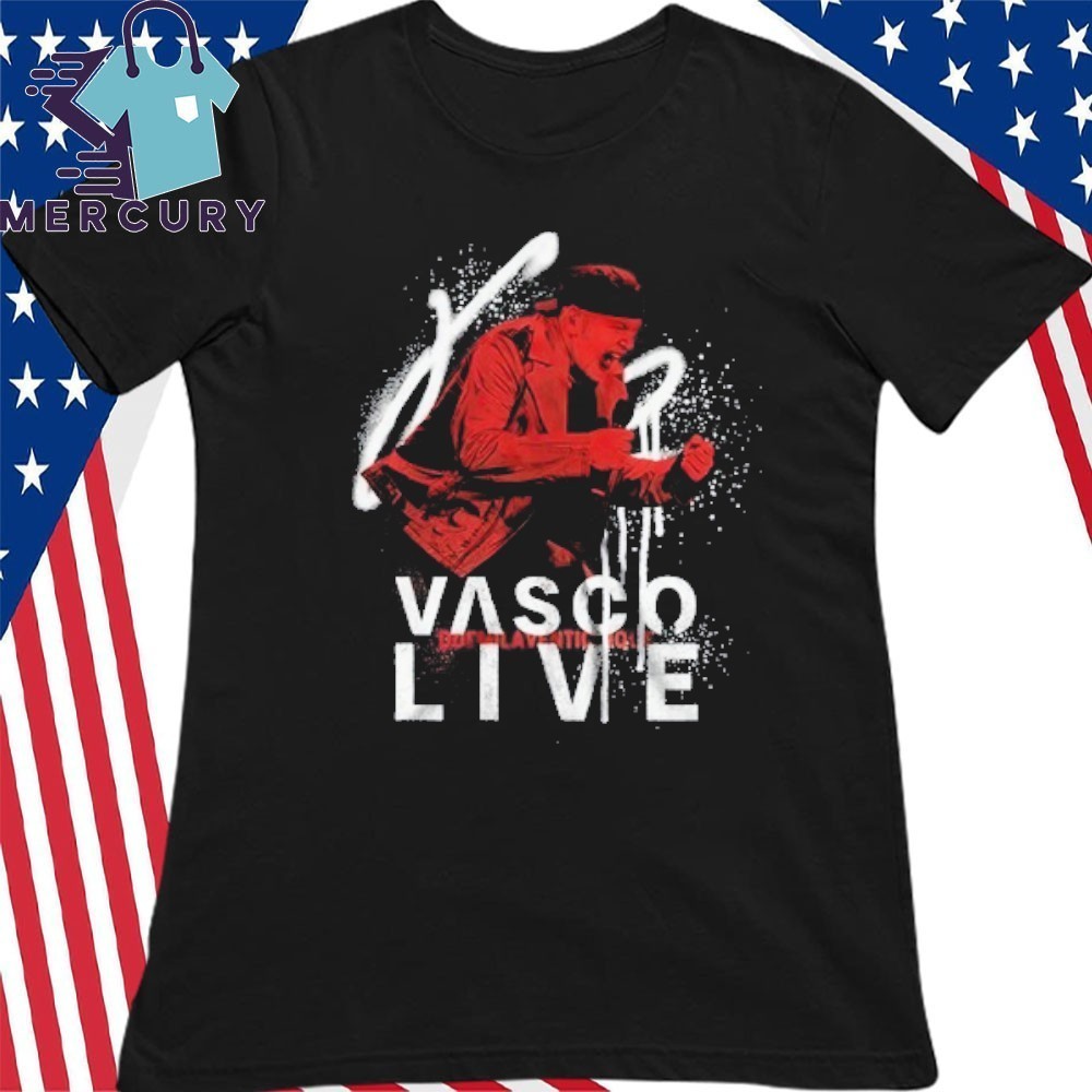 Vasco Rossi Ufficiale del Tour Black Cotton Shirt Full size S-5XL HL840