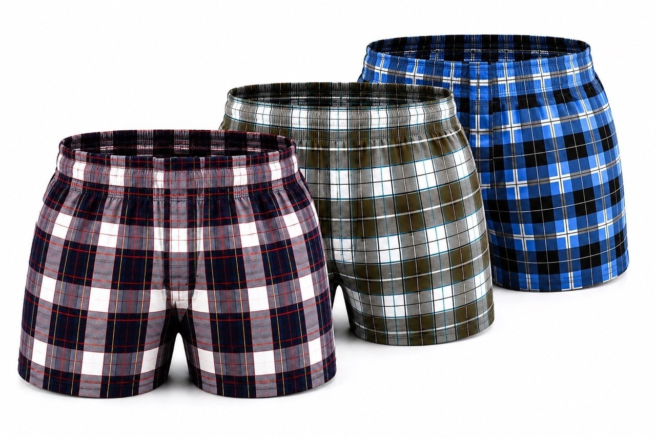 New Men’s Boxer Shorts 3-Pack – Soft Cotton – Many Sizes Available