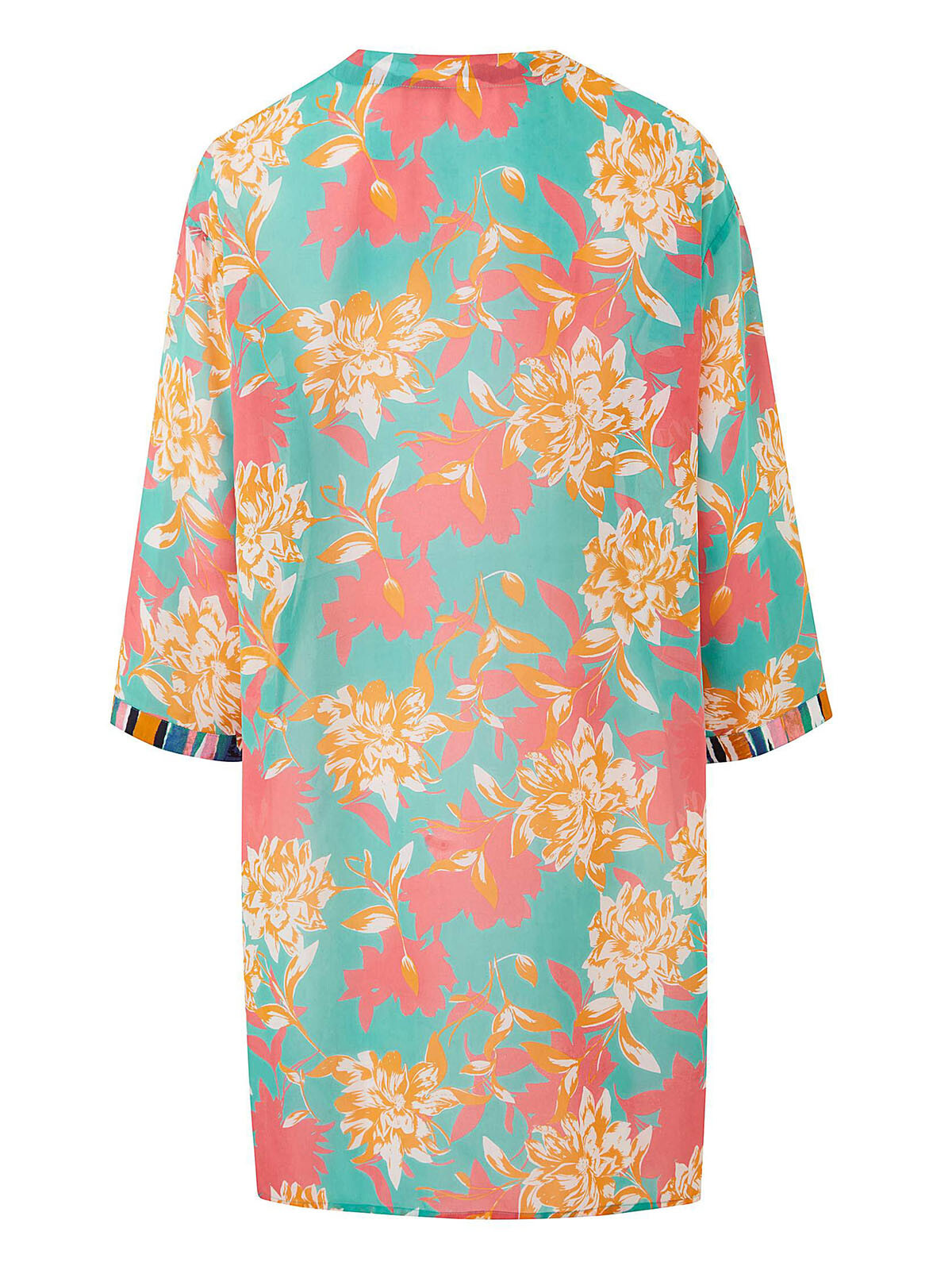Simply Yours Turquoise Floral Open Front Kimono 16/18 20/22 24/26 28/30 32/34