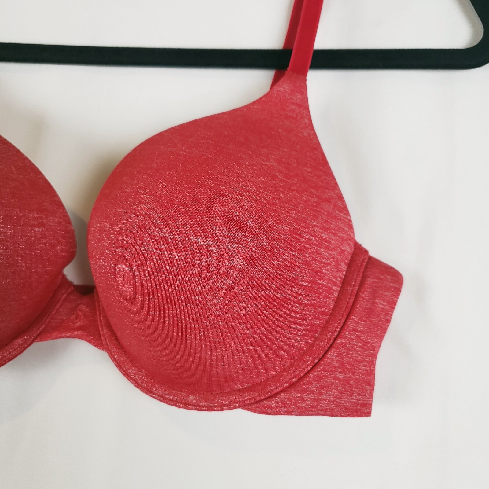 Victoria Secret Bra 34C Padded Perfect Coverage Underwire Multiway Straps Red