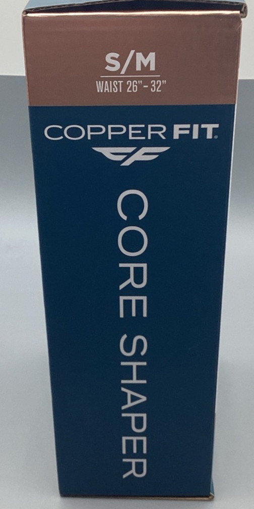 COPPER FIT CORE SHAPER SUPPORTS BACK Shapes waist S/M 26″-34″ Copper Infused New