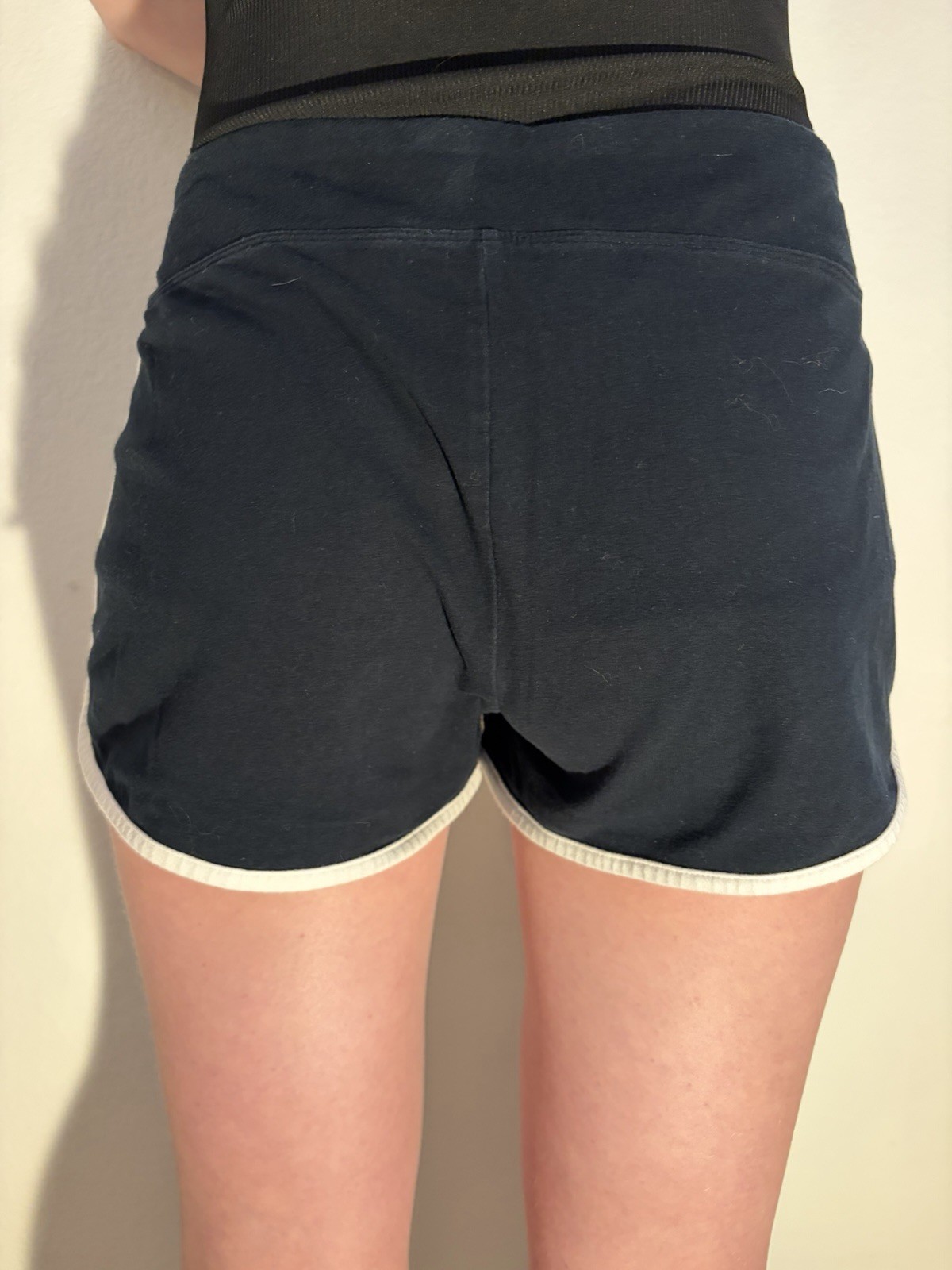 Large Black Avia Stretch Cotton Blend Shorts Exercise Yoga Pilates 4.5″ Inseam