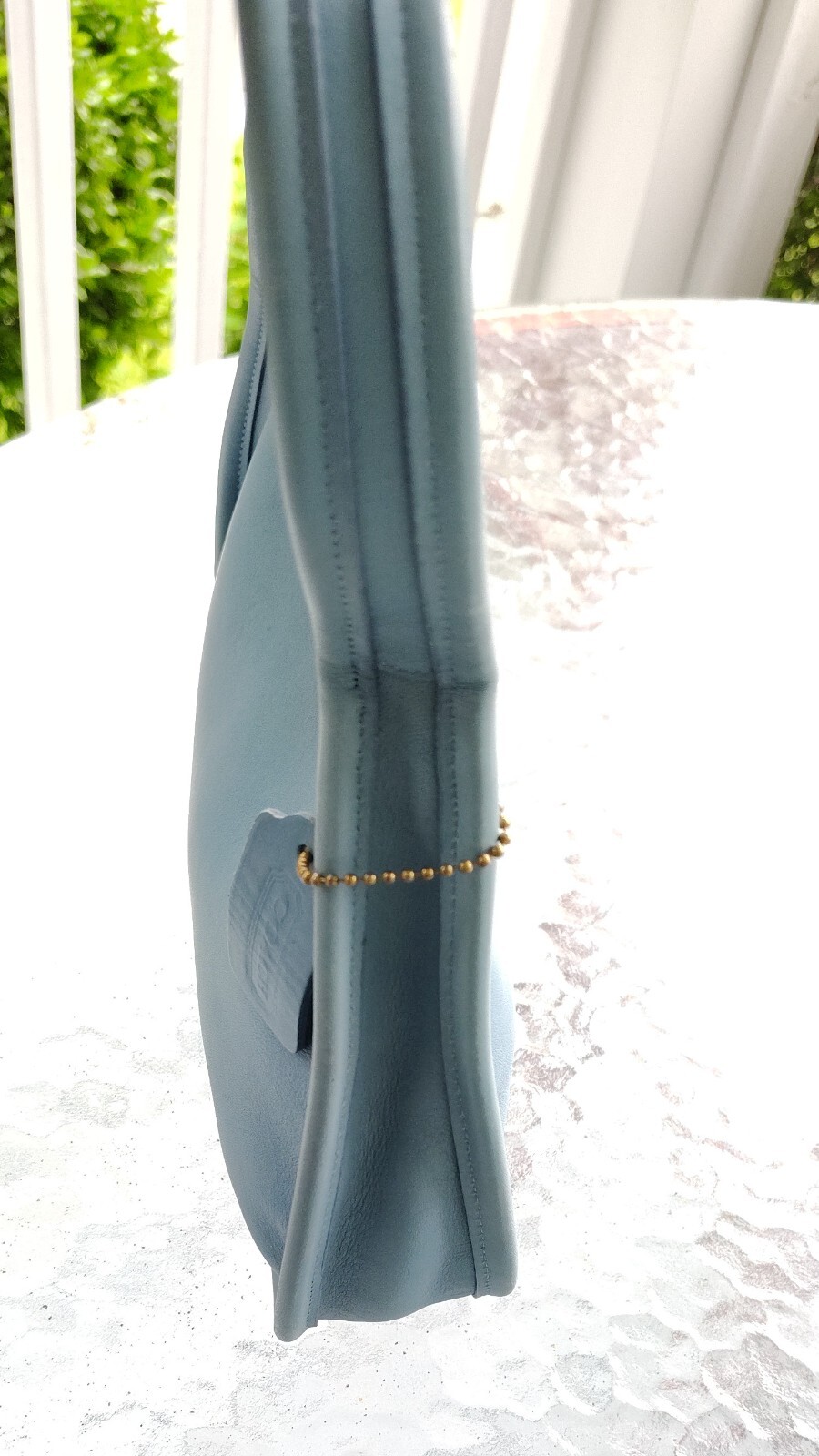 Coach RARE MINI 9027 Sky Blue Leather Ergo Shoulder Bag