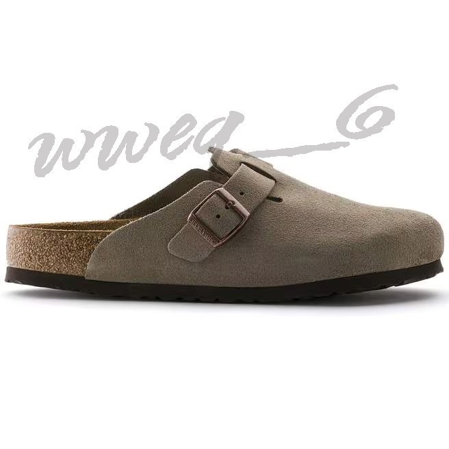 Birkenstock Boston Soft Footbed Suede Leather Clogs Taupe Shoes Size EU37-45
