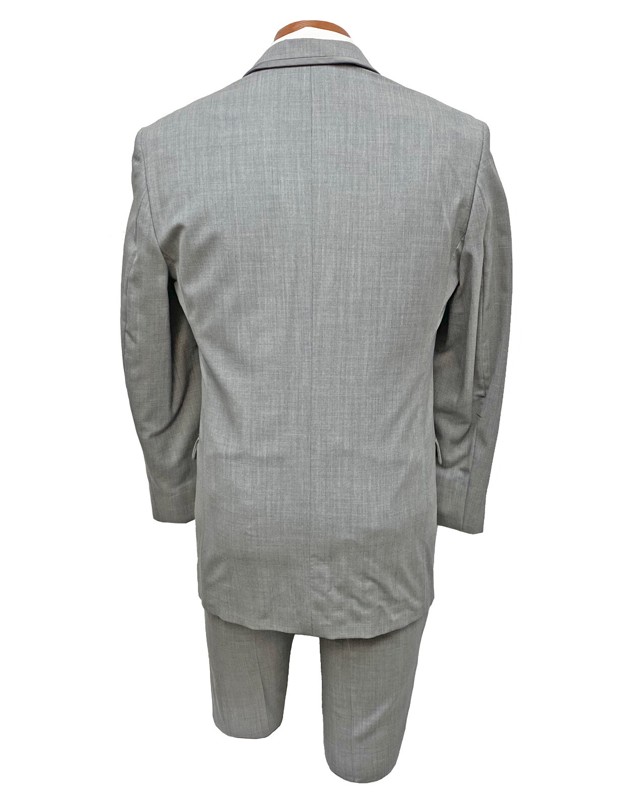 Jean Yves Savoy Men’s Grey Tuxedo Three Piece Suit with Vest Size 44R 38W