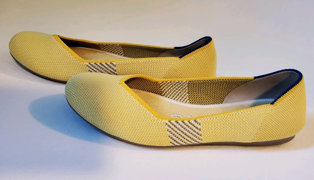 Rothys The Flat Marigold Yellow Slip-On, Round Toe, Ballet, Womens US Size 6