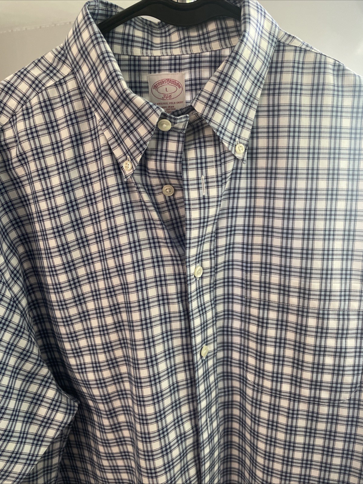 brooks brothers 346 dress shirt long sleeve large