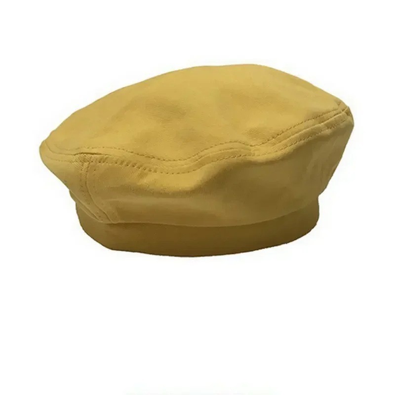 Cotton Berets Solid Vintage Spring Summer French Octagonal Forward Peaked