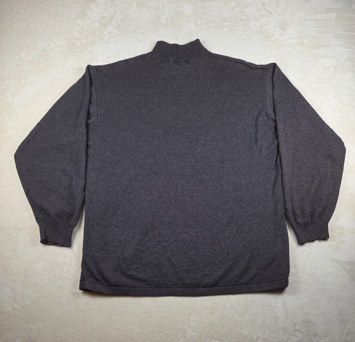 Izod Men’s XL Mock Turtleneck Sweater Brown Cotton Rayon Blend Made in Thailand
