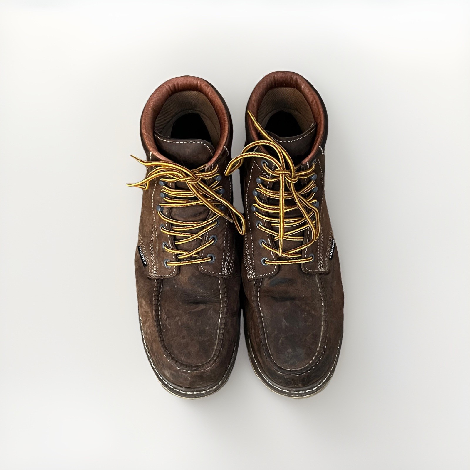 Iron Age Mens Steel Toe Waterproof Work Boots Size 11.5 W Brown Leather