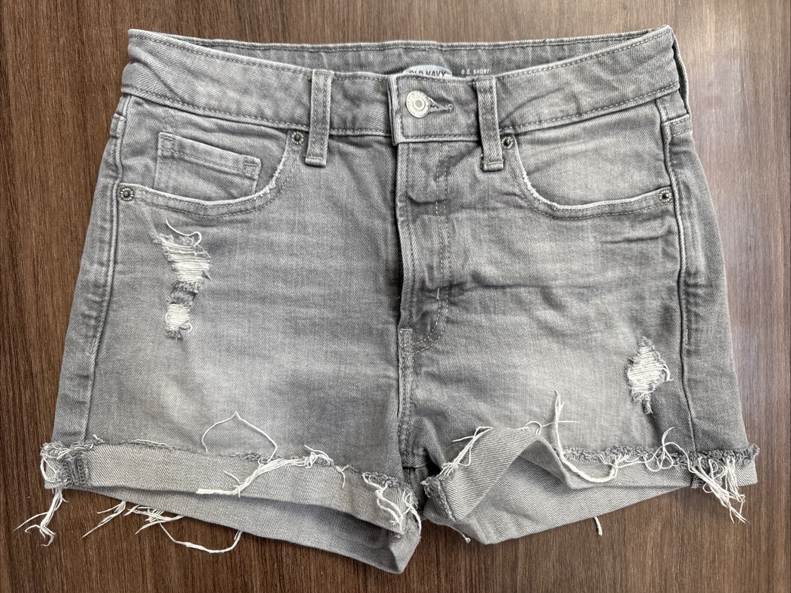 Size 2 Old Navy Jean Gray/black Light Wash Shorts