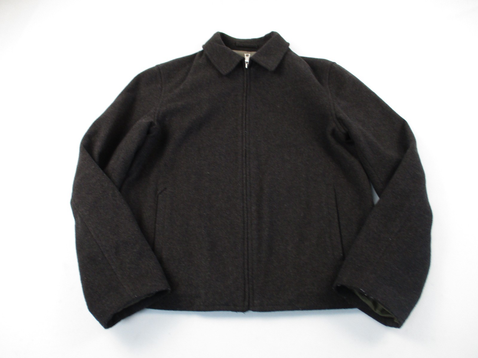 Banana Republic Jacket Mens Small Brown Old Money Zip Cropped Outdoor Wool Blend