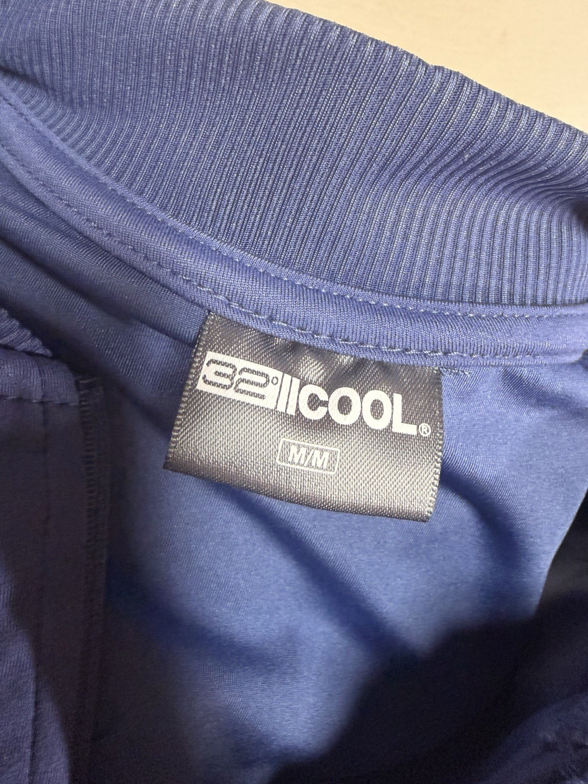 32 Degrees Blue Solid Shift Sleeveless Mock Neck Half-Zip Pockets Stretch M