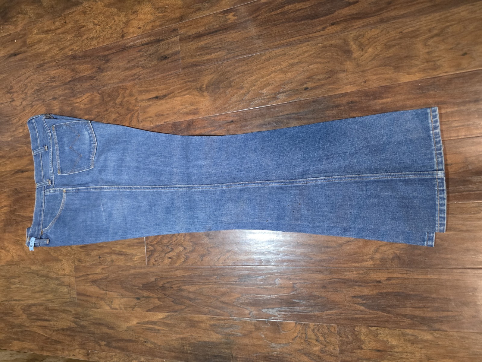 Vintage 70s White Label Wrangler Denim Starched Jeans 31×32