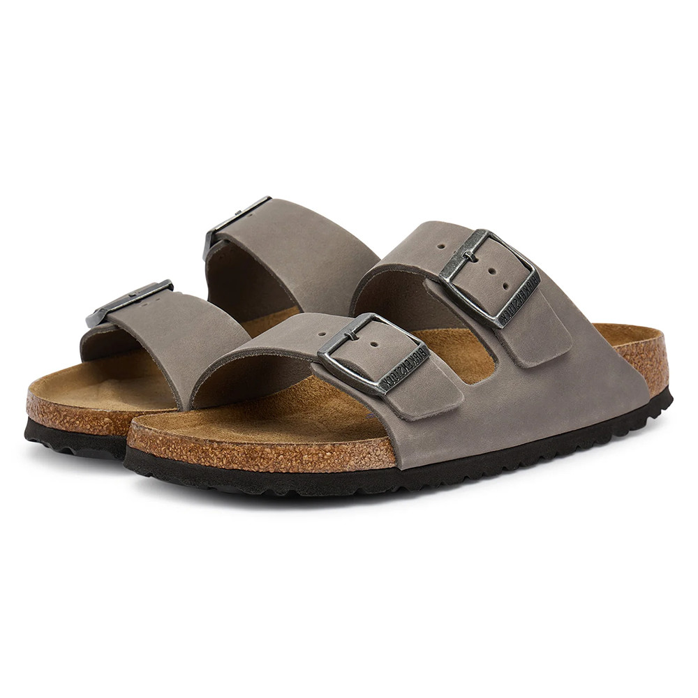Birkenstock Arizona Iron Classic Oiled Leather Two-Strap Sandals Women’s Shoes