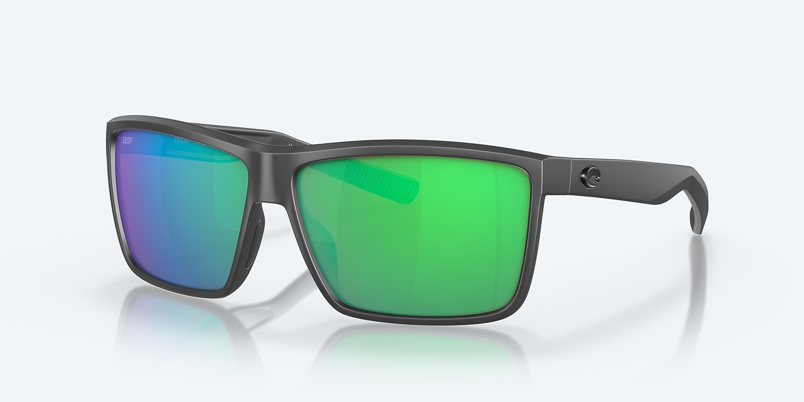 COSTA DEL MAR RINCONCITO MATTE GRAY GREEN MIRROR 580P POLARIZED 60 mm SUNGLASSES