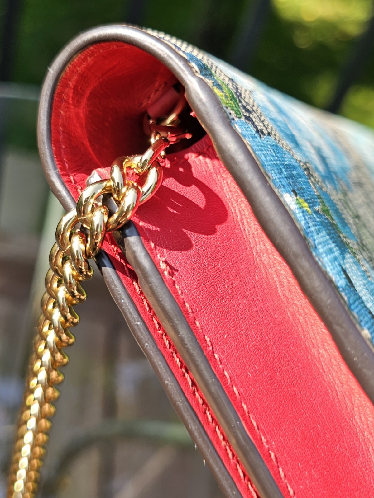 Gucci Blooms Wallet On Chain Blue