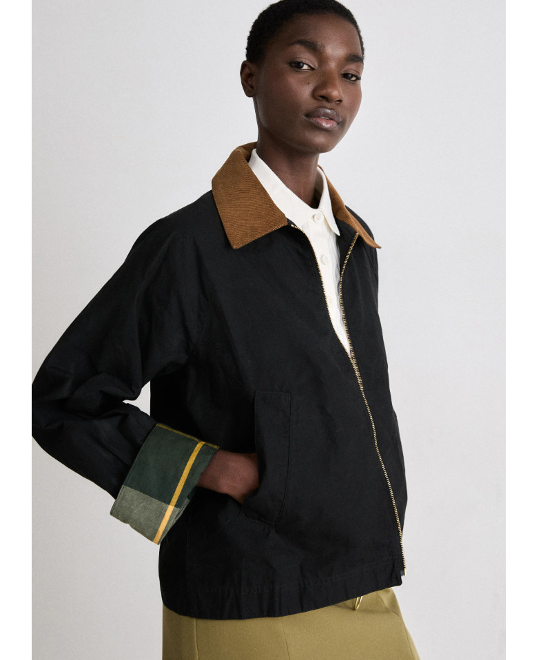 BARBOUR CATLIN SHOWERPROOF JACKET in Black MSRP$390 British Chic