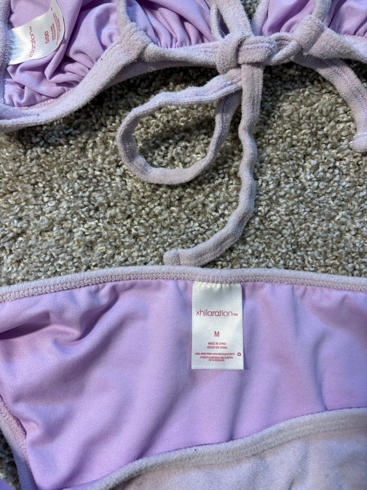 Xhilaration Women’s Purple Solid Halter Bikini 2-Piece Set