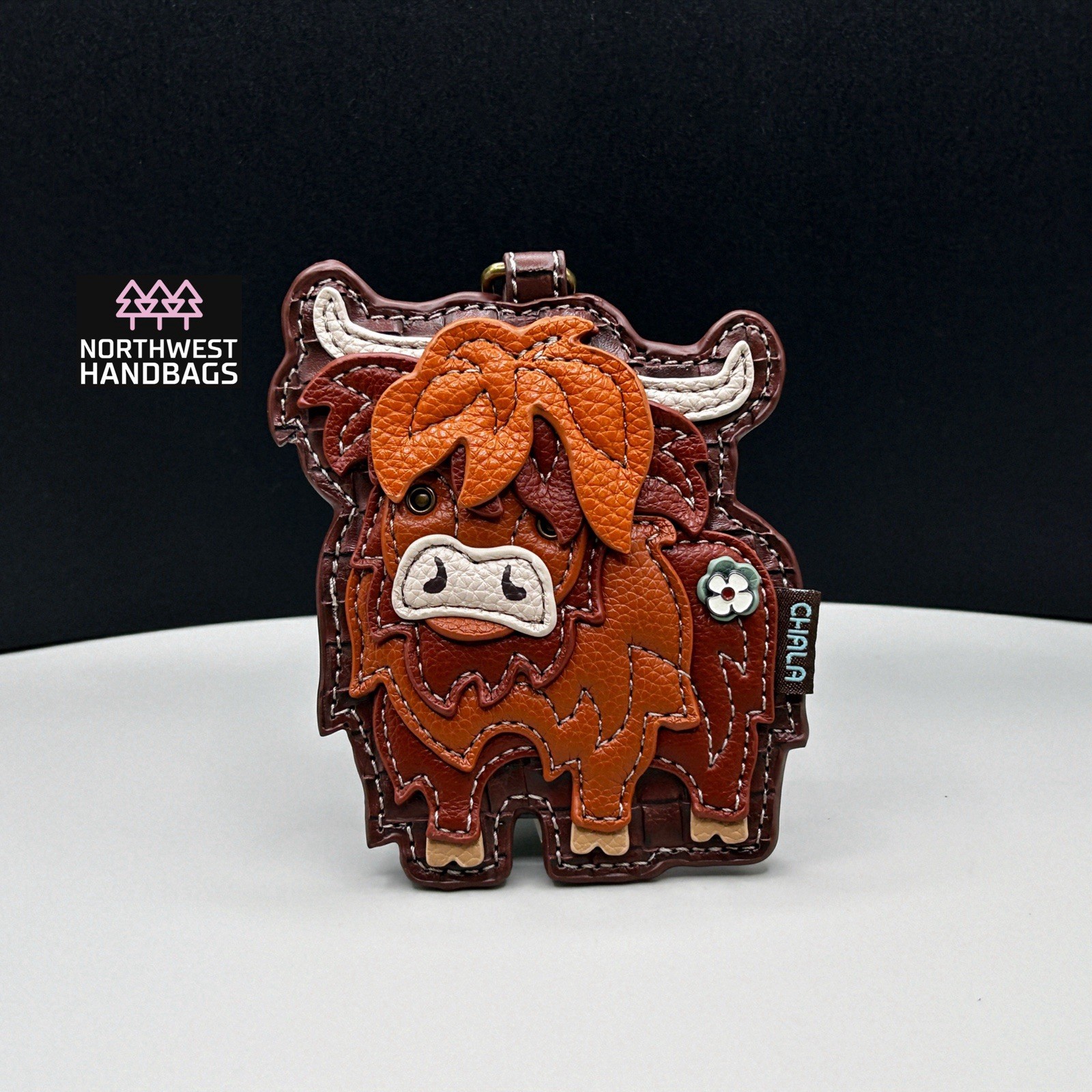 HIGHLAND COW CHALA PAL KEY FOB COIN PURSE KEYCHAIN