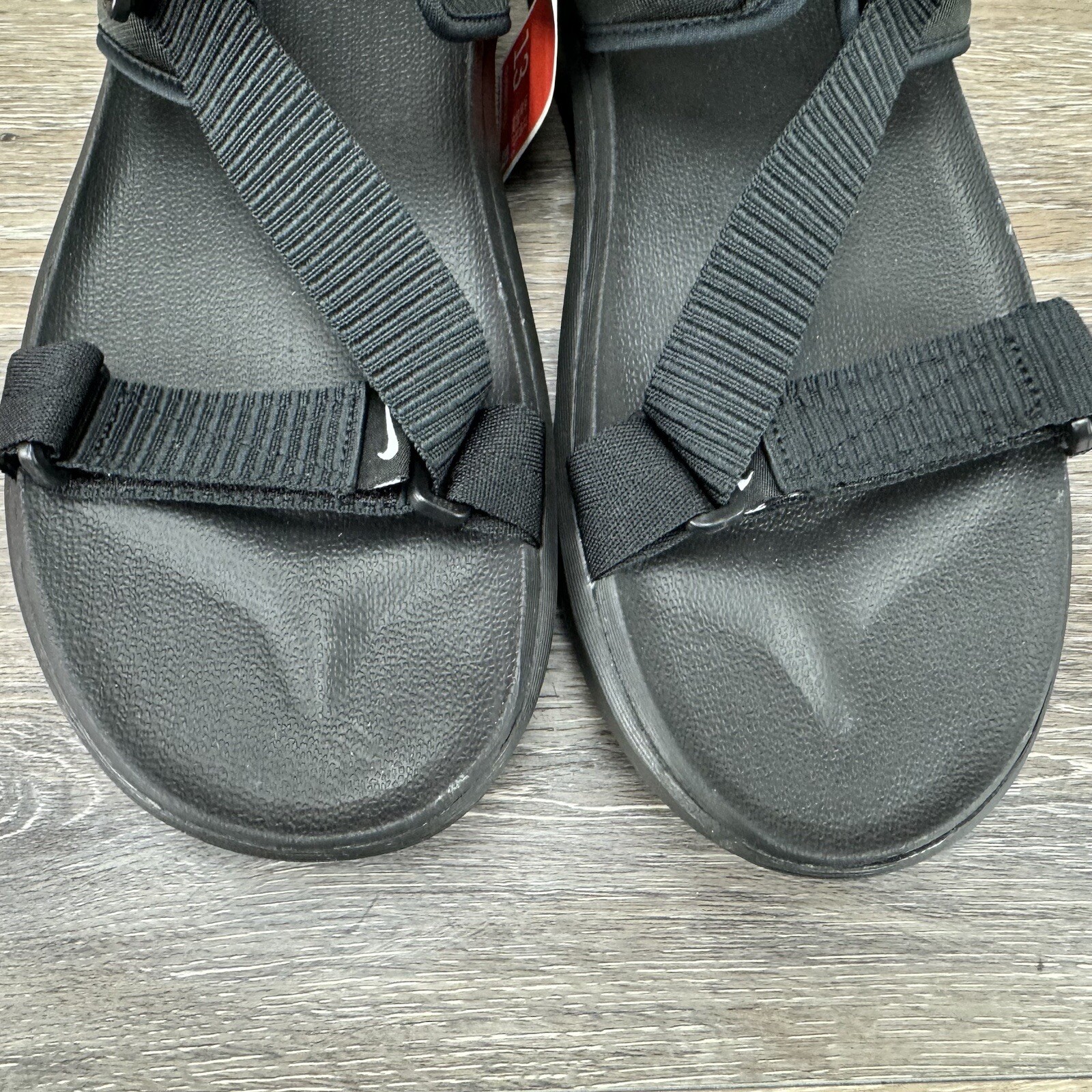 Nike Vista Mens Size 13 Sandals Black White Hook and Loop Strap DJ6606-001