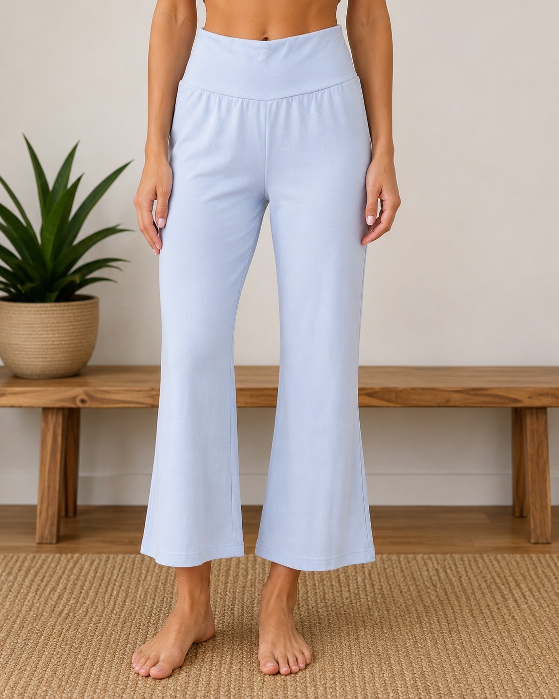 Chaser XS Lounge Pants Wide Leg Cropped Pull On Soft Knit NWT